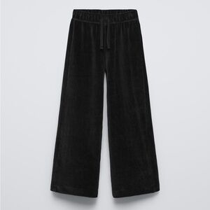 Kid's Zara Black Wide Leg Relaxed Fit Joggers‎